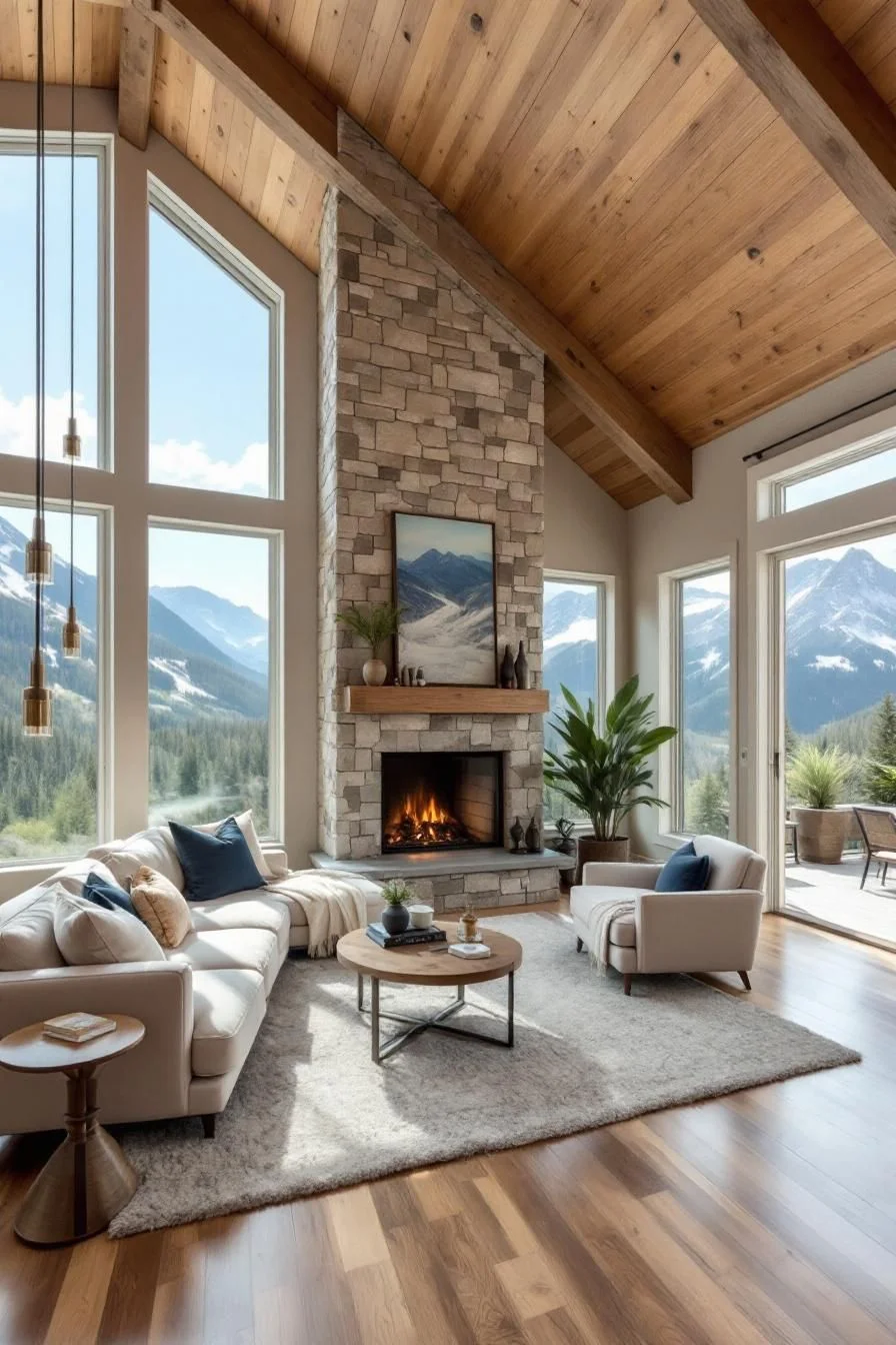 Serenity in Stone and Glass Mountain Living