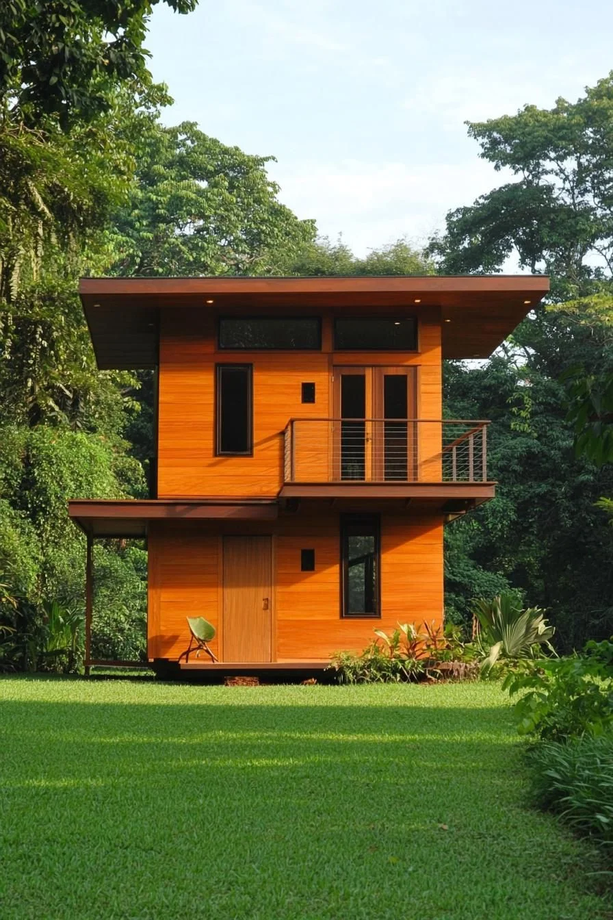21) Stacked Living Space Among the Trees