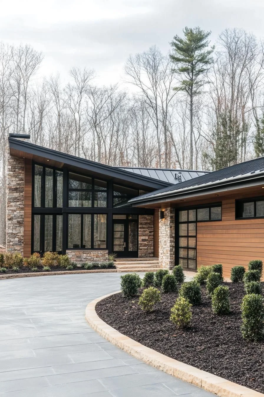 A Cozy Home Tucked in the Woods