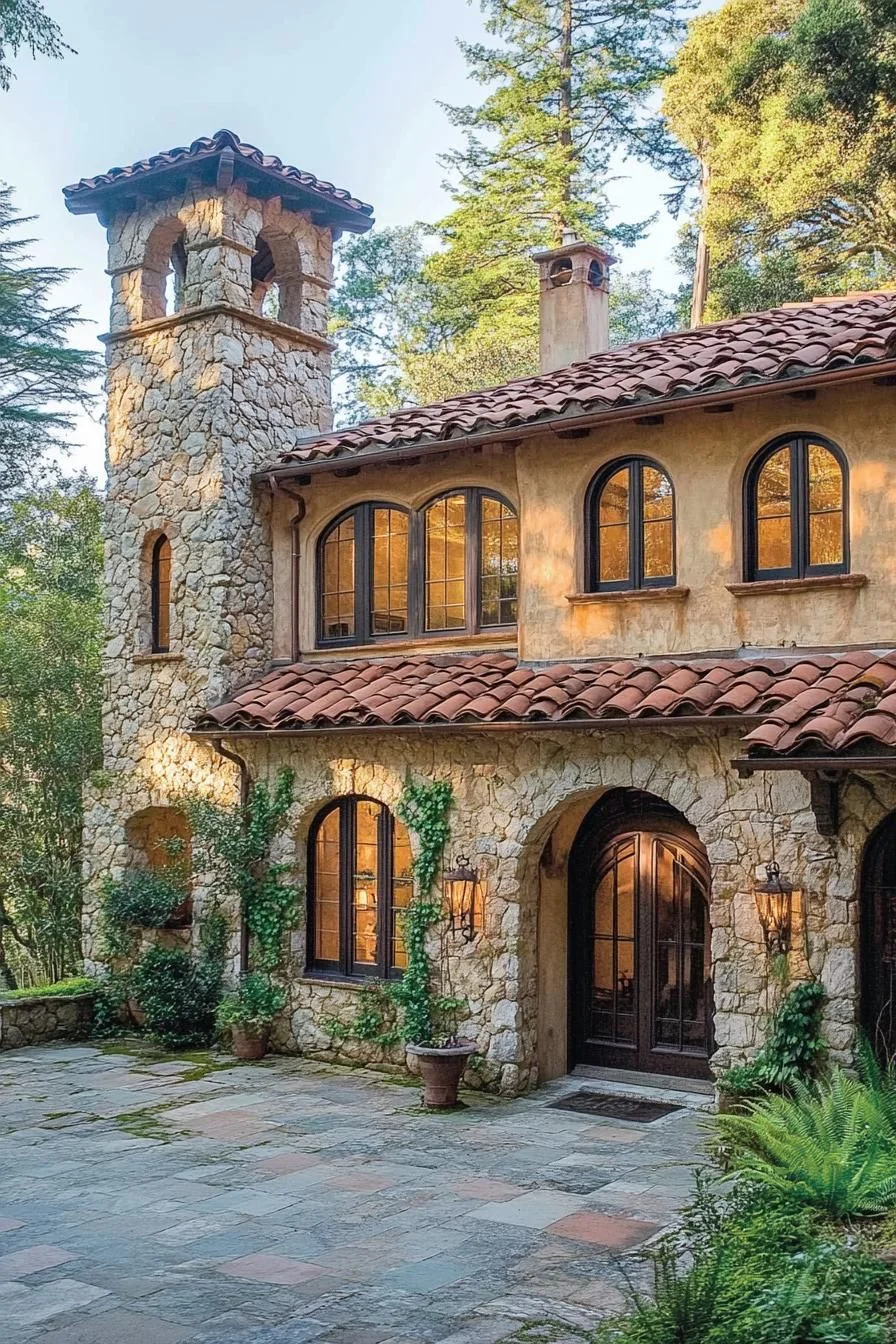 Rustic Stone Tower Retreat