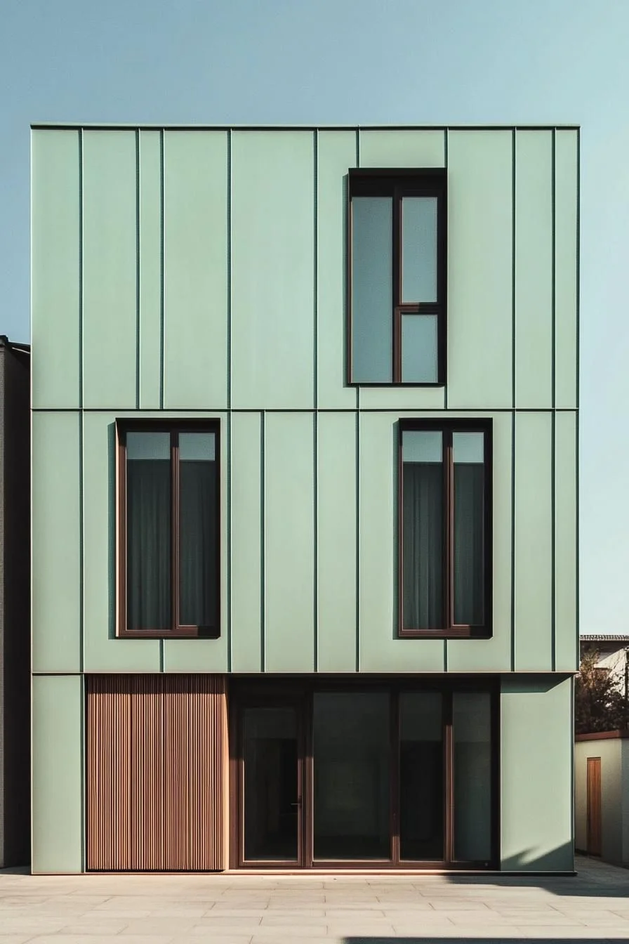 Modern Mint-Colored Facade Marvel