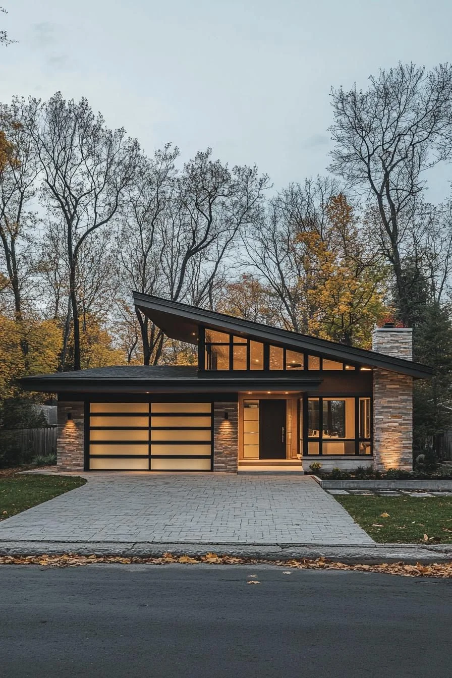 Bold Roof Slopes Among the Trees