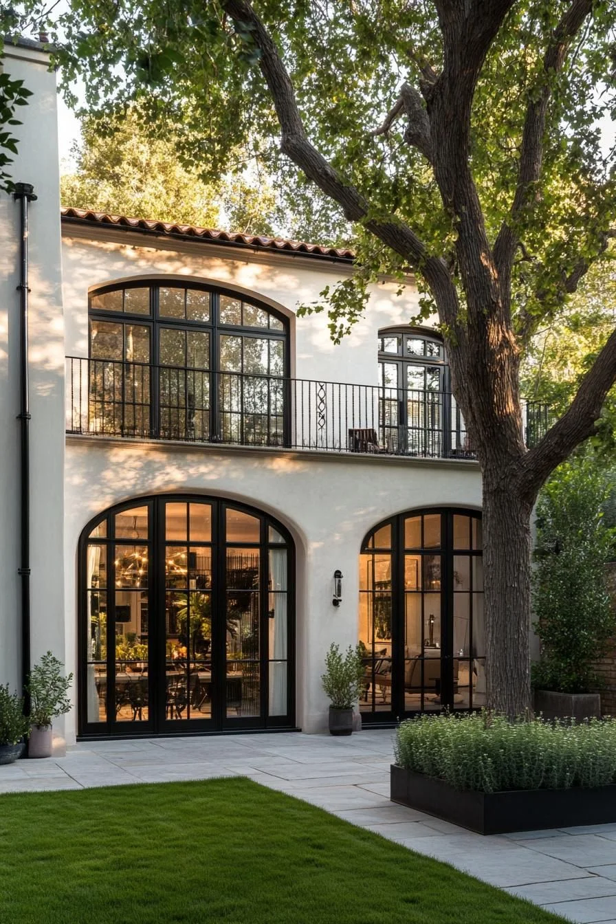 Open Balcony Shaded by Trees