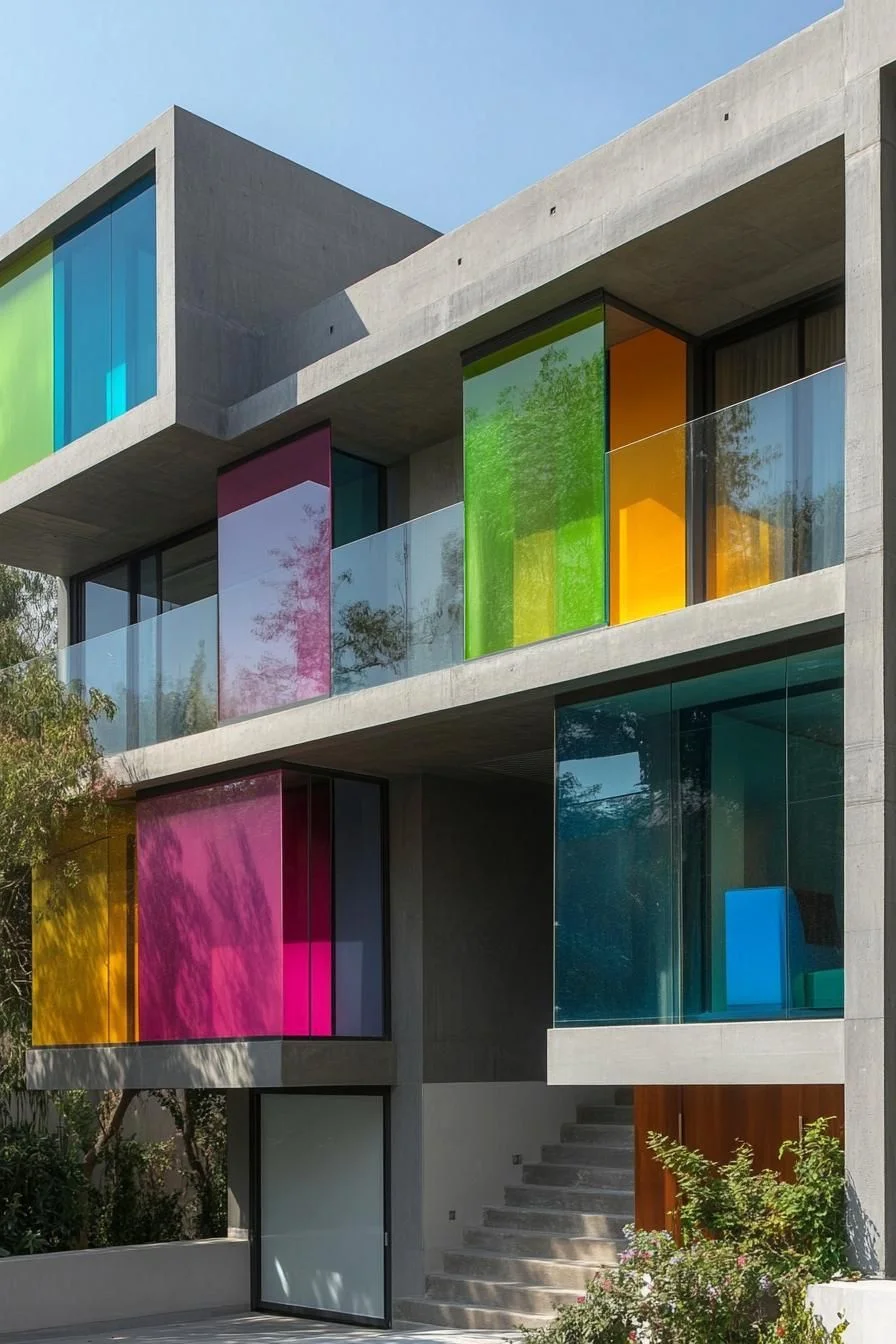 Transparent Rainbow Glass Architecture