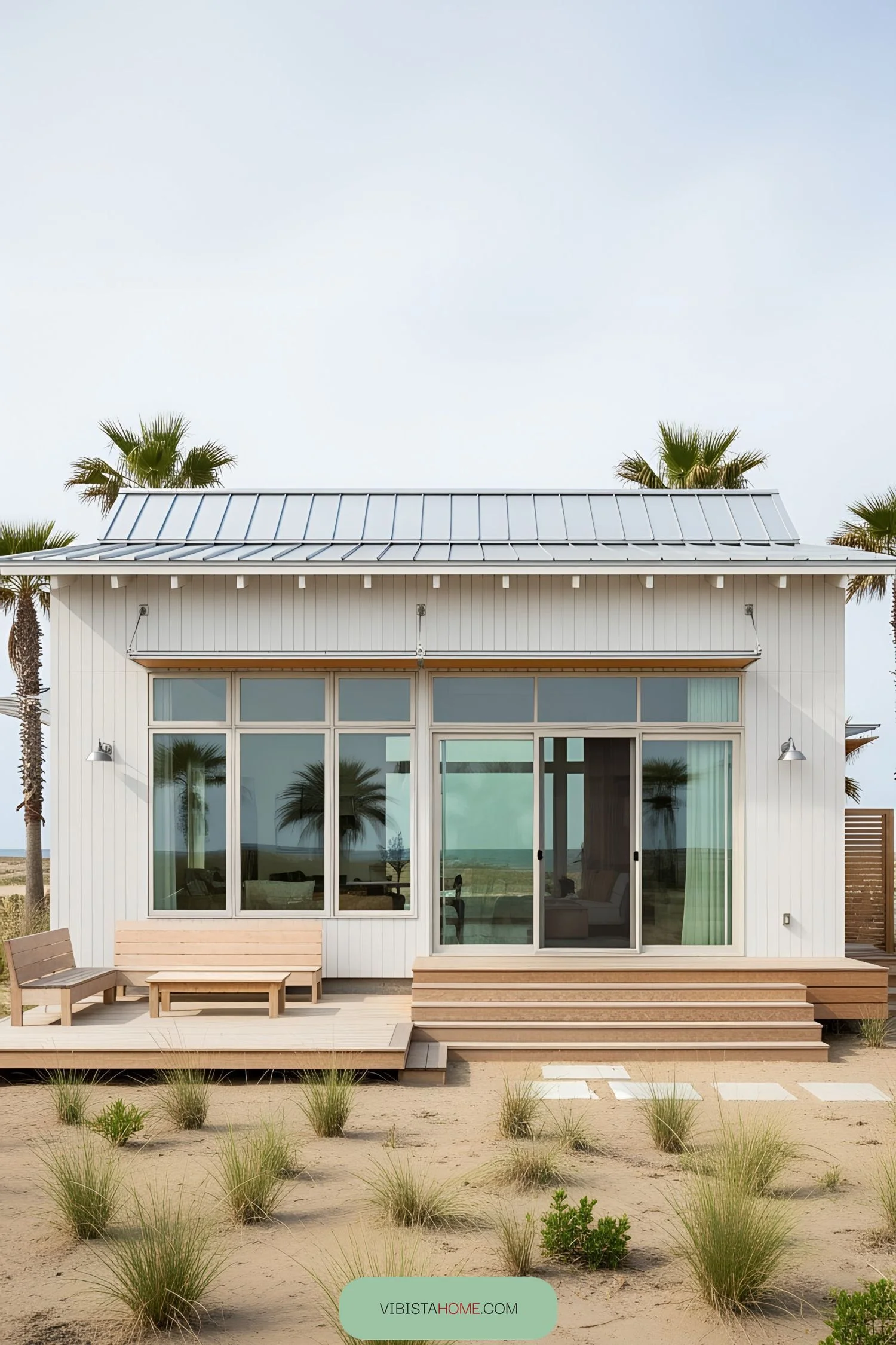 Sunlit Bungalow Calm by the Sea