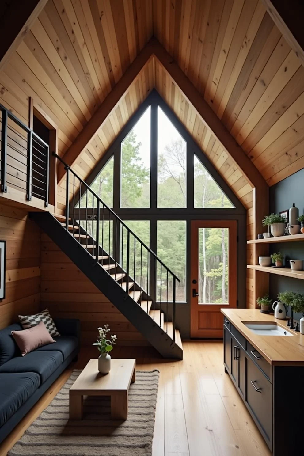 Timber Loft Staircases and Calm Interiors