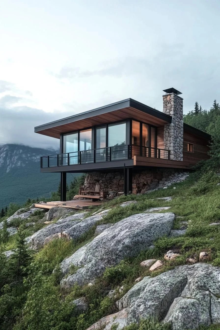 A Cliffside Cabin With Walls of Glass