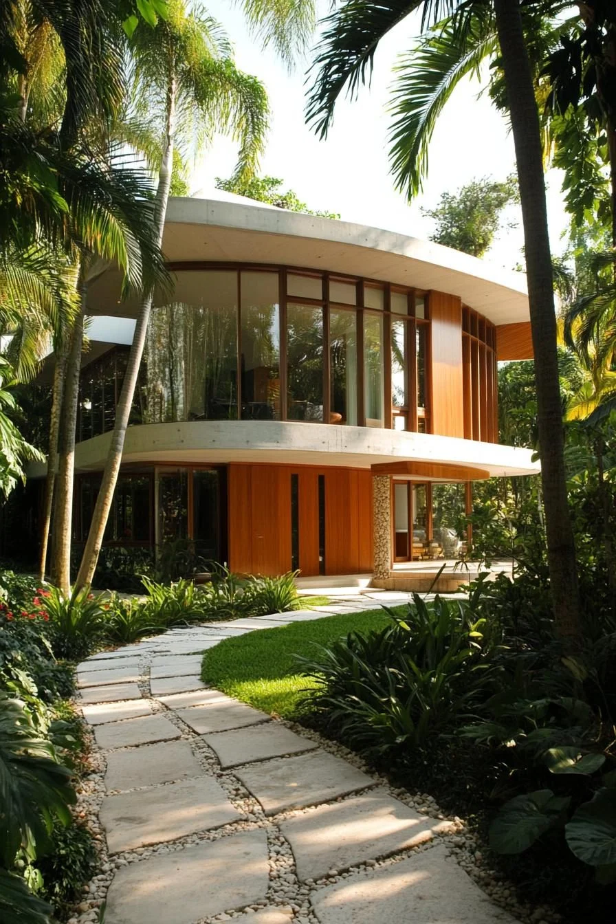 A Glassy Tropical Retreat in Green