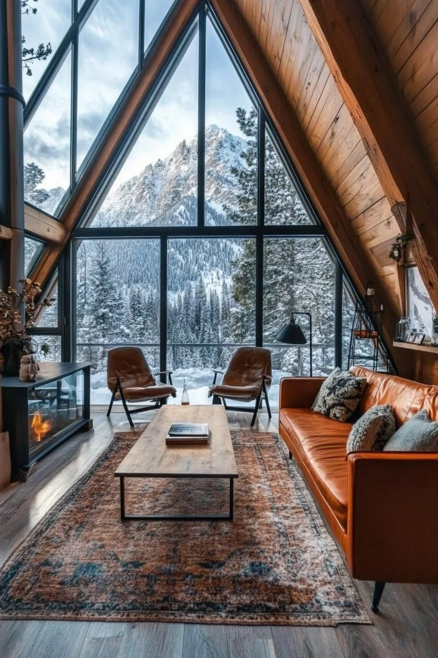 A-Frame Cabins with Tall Glass Windows - photo 3
