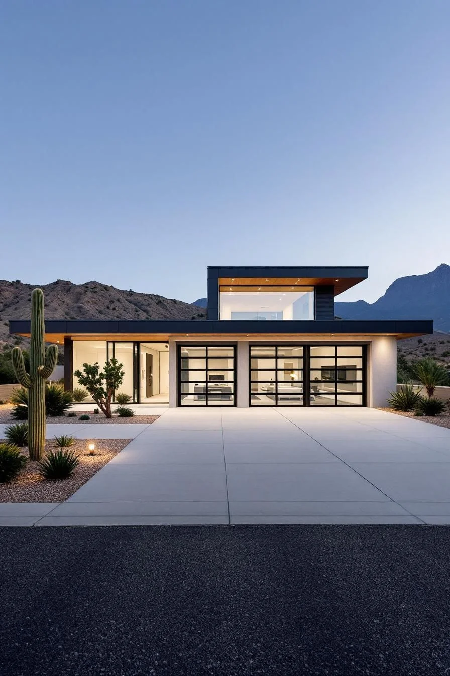 Desert Garage House With Glam