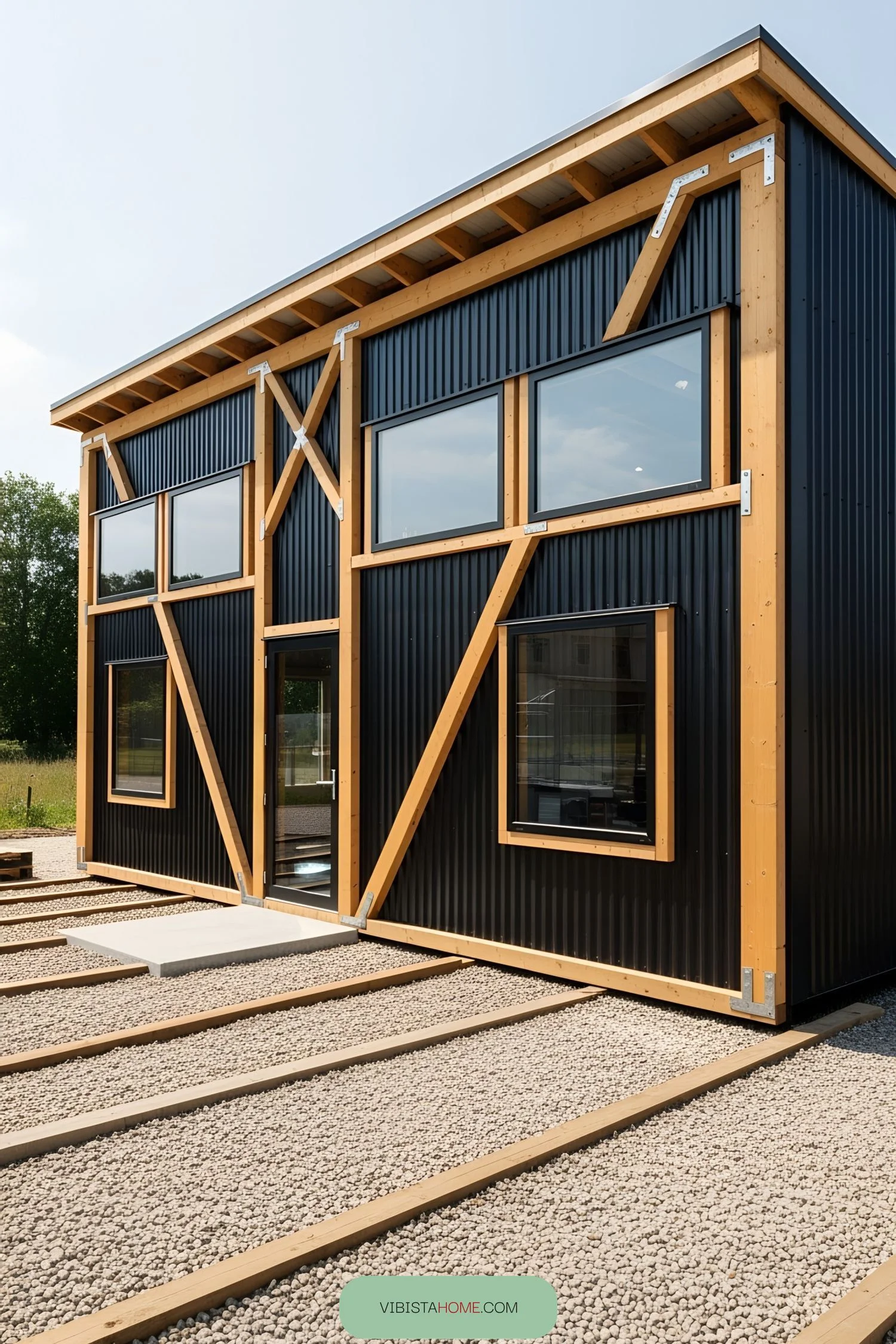 10) Cardboard-Style Cozy Cabin Workshop