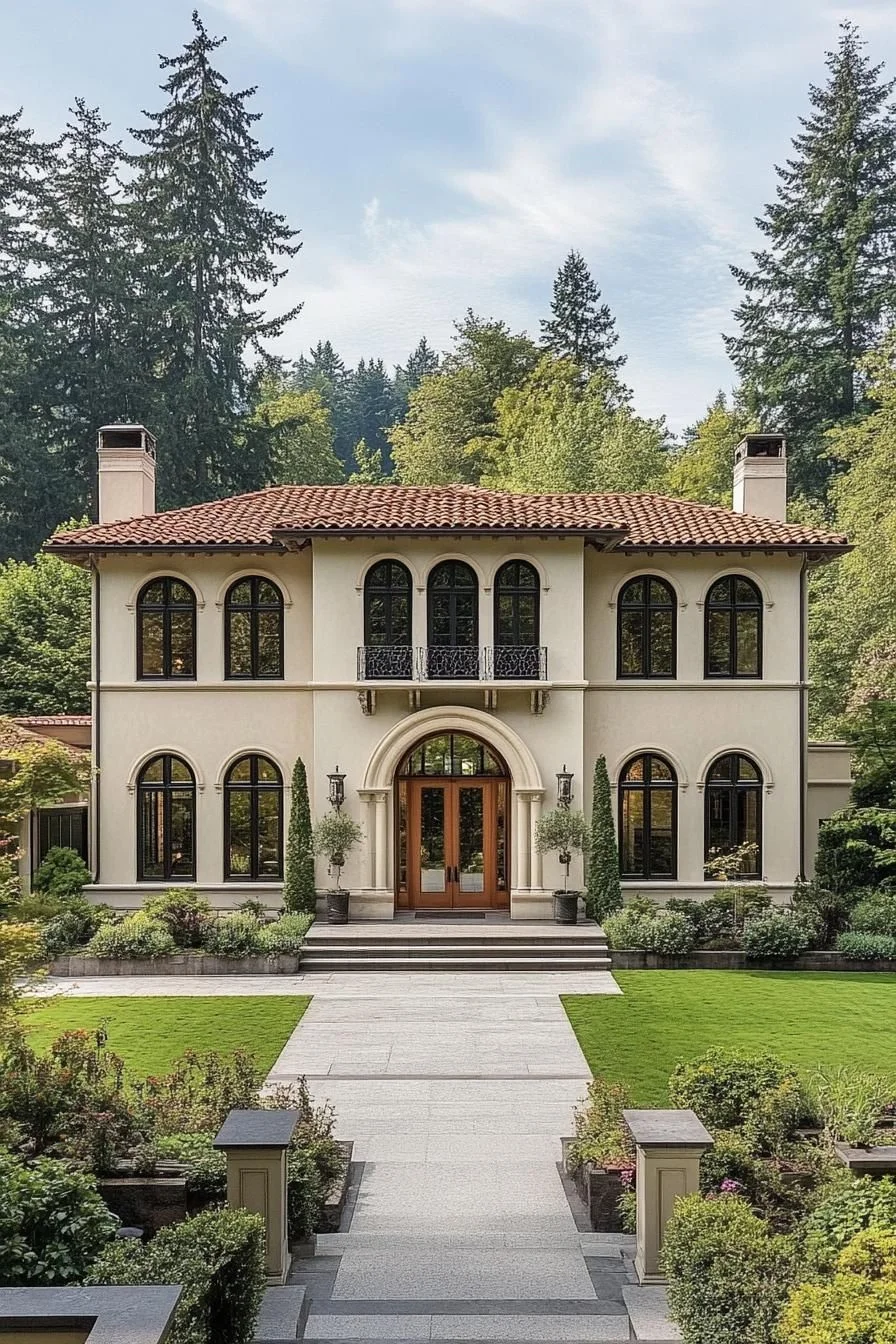 A Mediterranean Manor Tucked in Greenery
