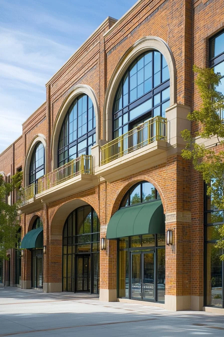 Brick Facades With Arched Elegance