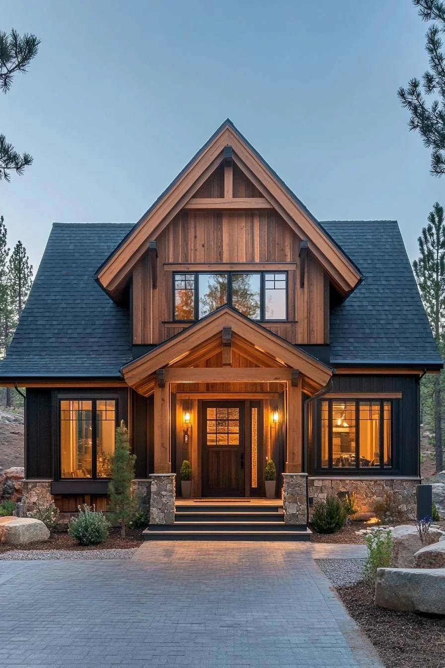Timber Chalet Facade Harmony