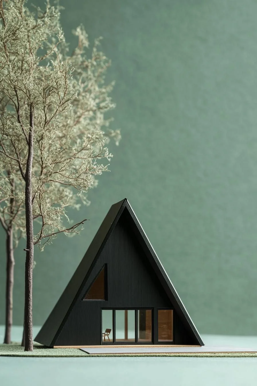 Tree-Surrounded Modern A-Frame Cabin