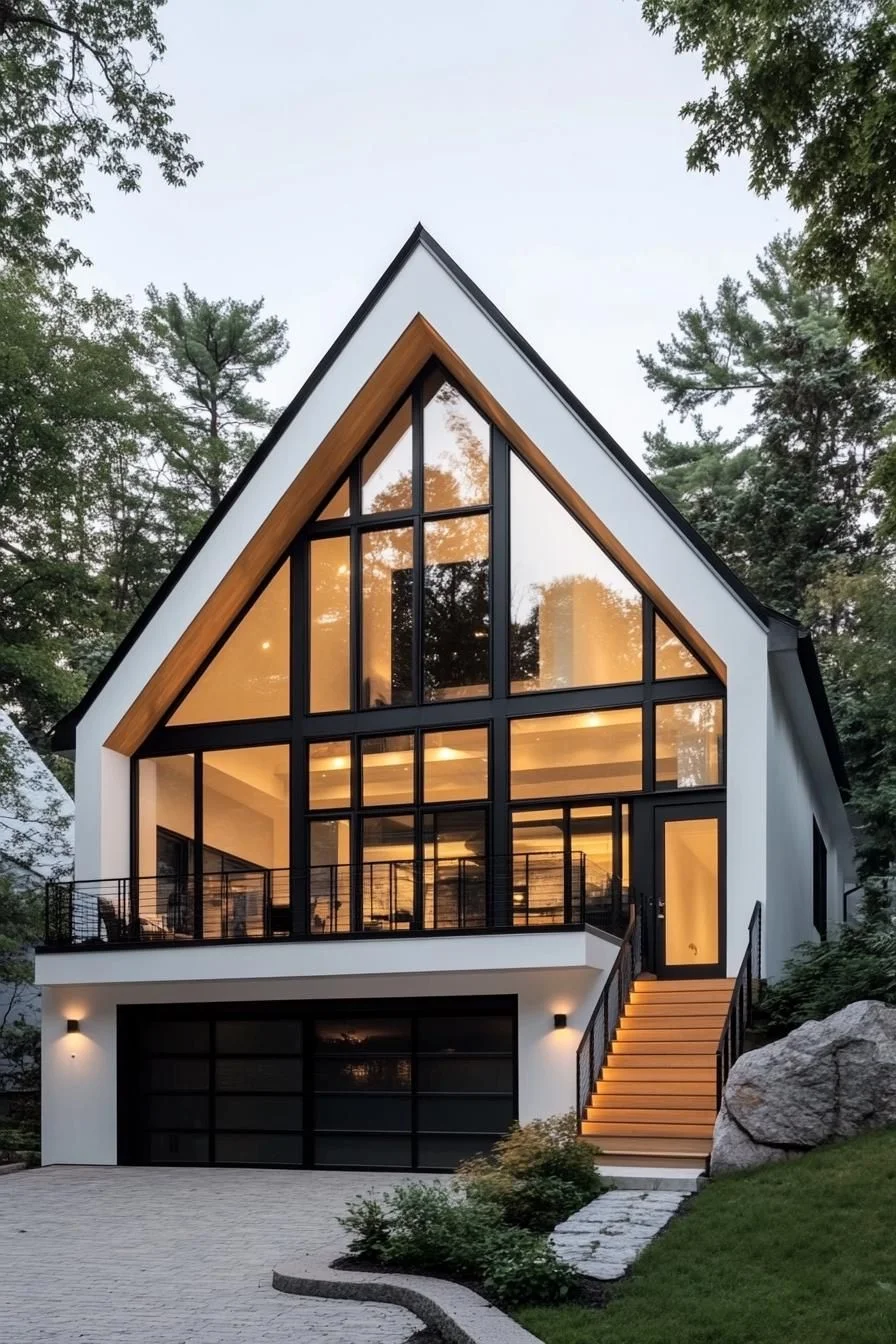 Dramatic A-Frame Set in Nature
