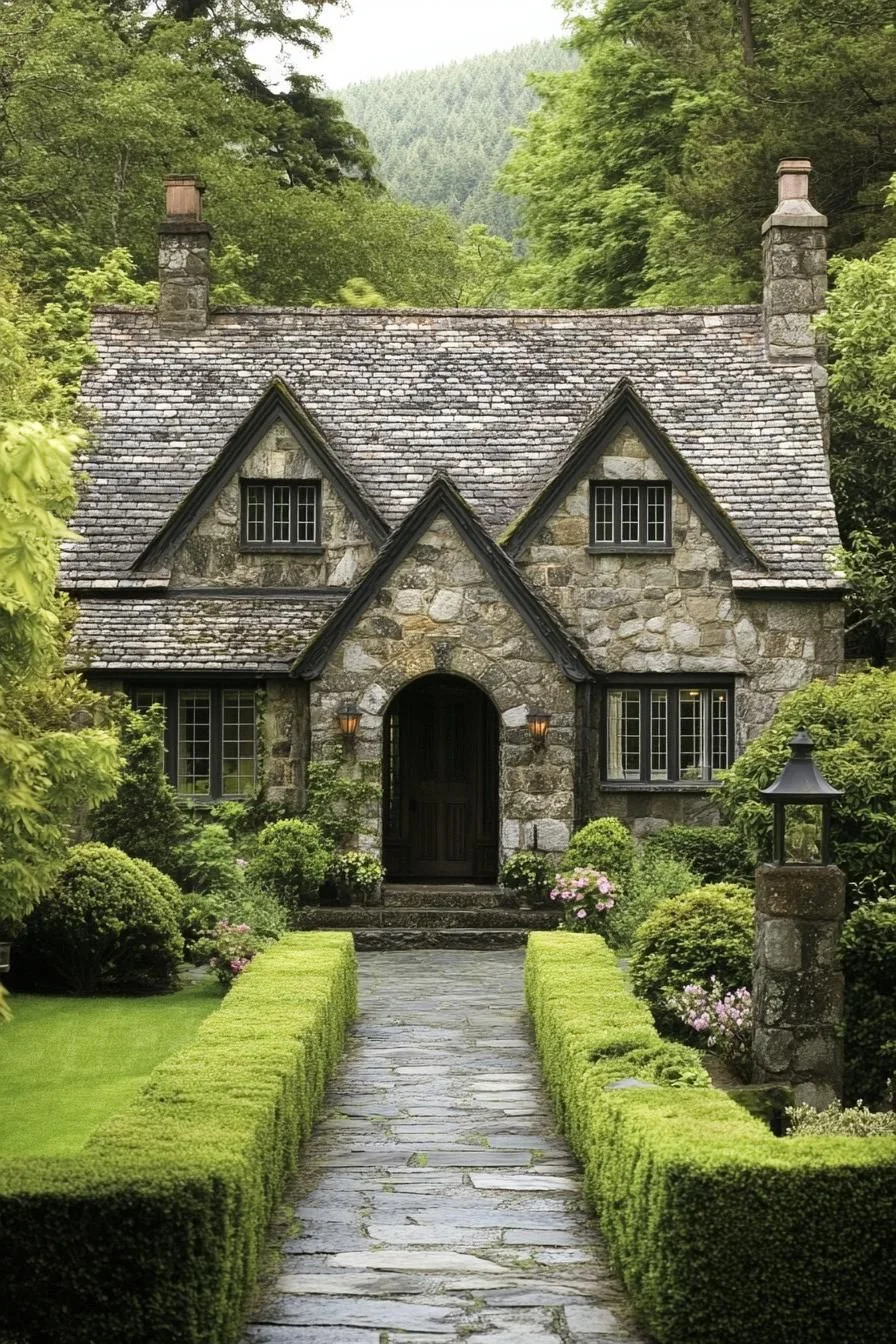 Country Cottage Surrounded by Greenery