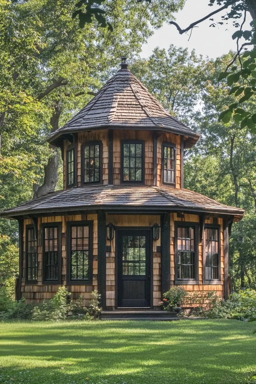 15) A Timber Tower with Two Stories