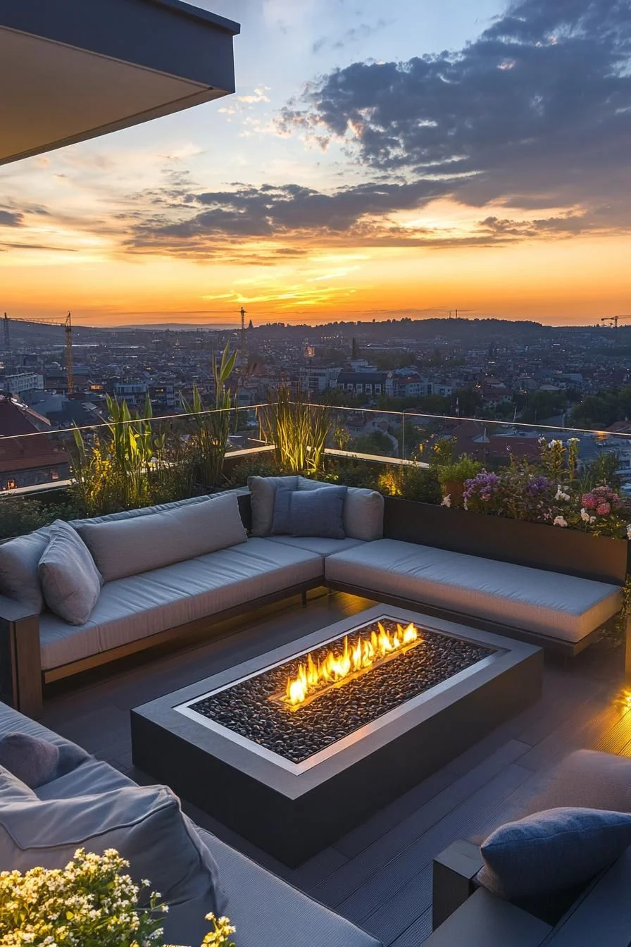Stylish Sunset Lounge on the Roof