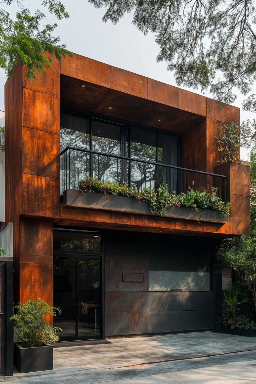 A Modern House Paired With Copper Tones