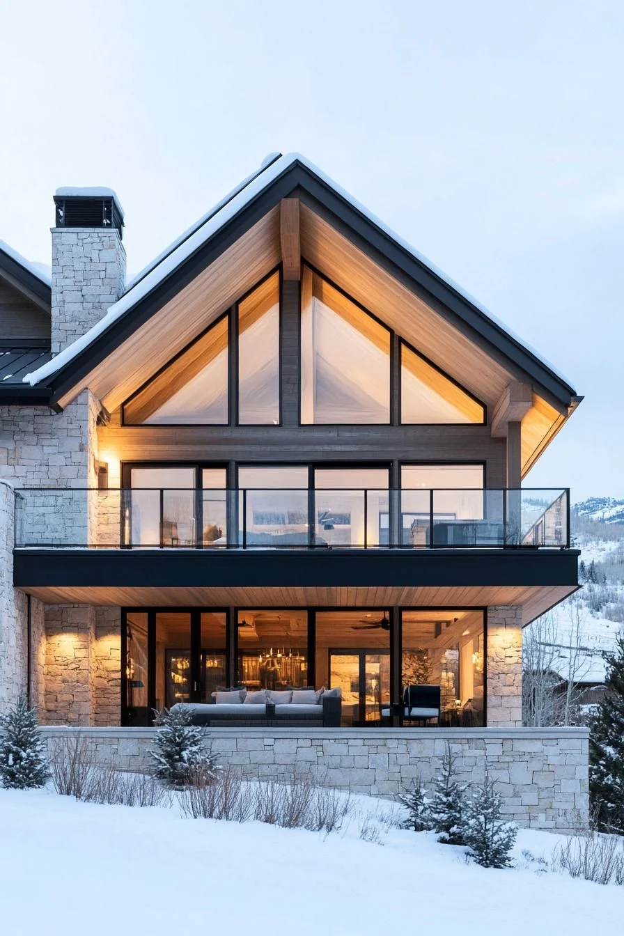 Classic A-Frame Cabin Living