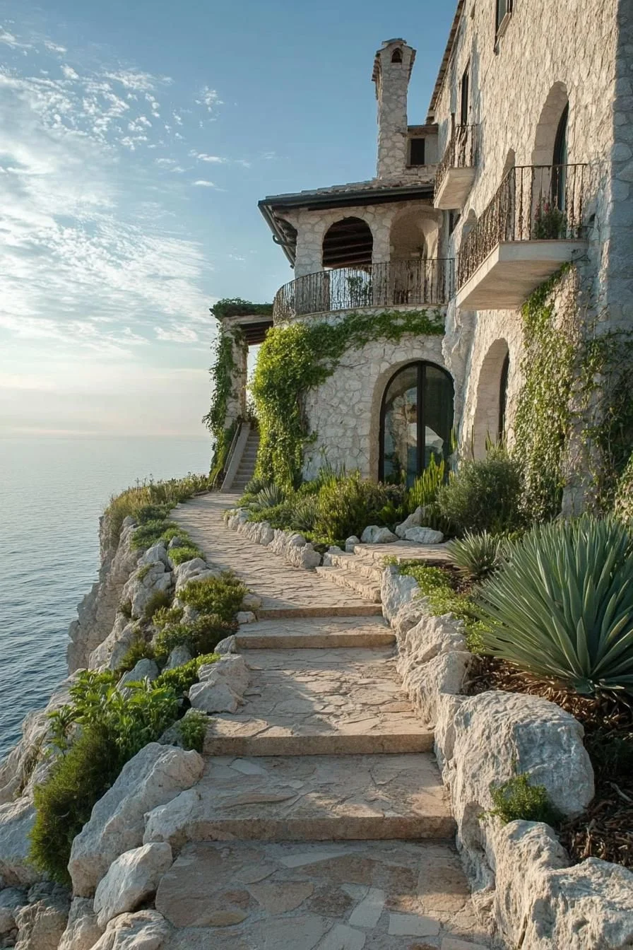 A Fortress-Like Villa on the Cliffside