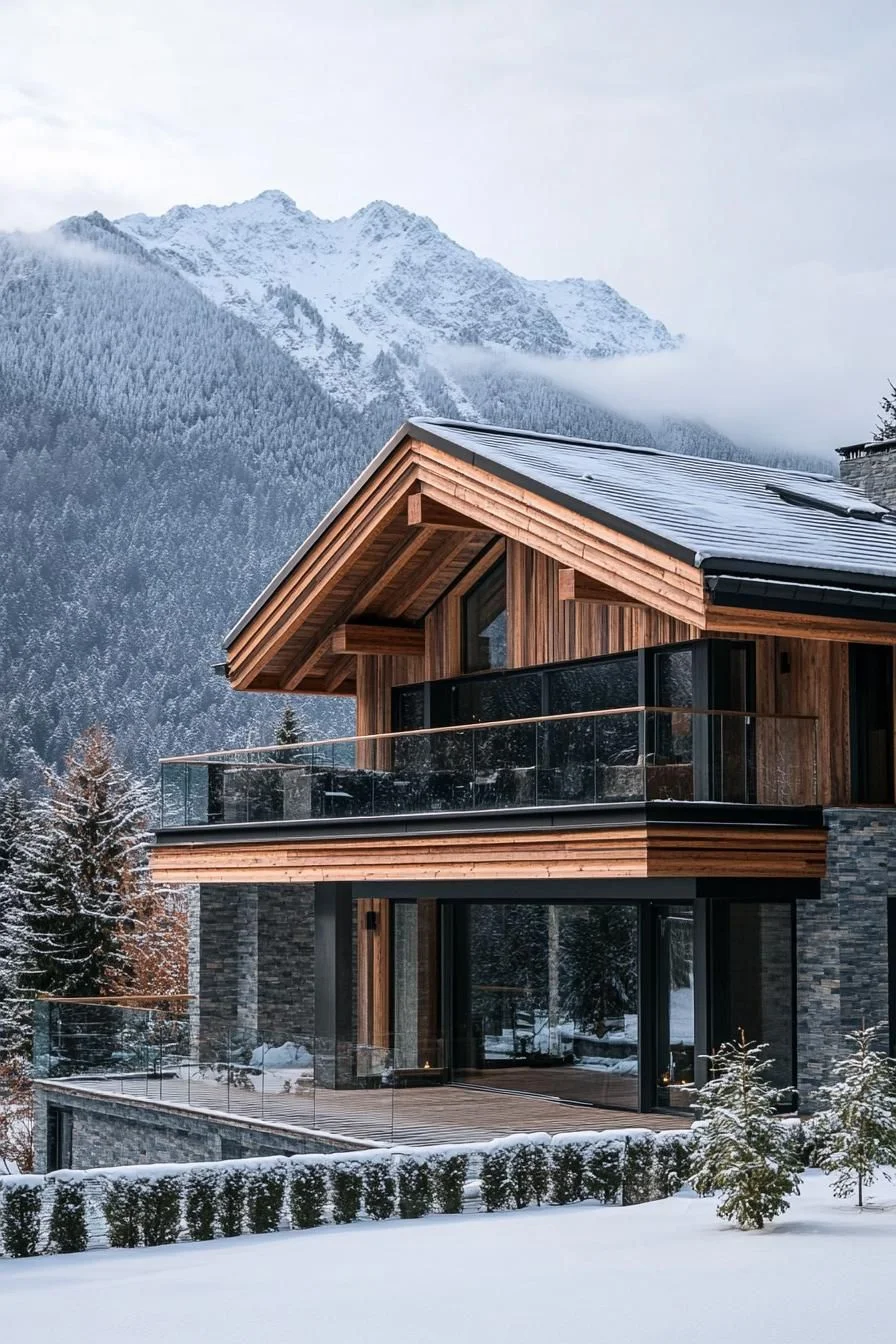 Natural Wood Siding With Glass Railings - photo 3