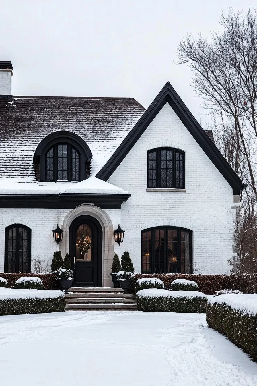 Snowy Gothic-Style House