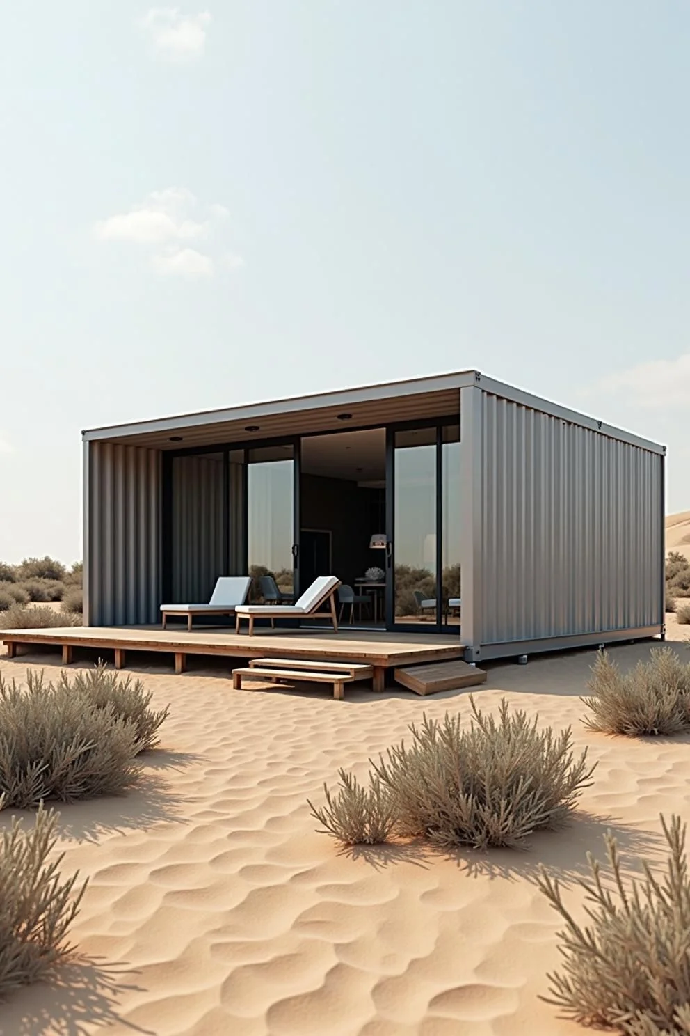 A Boxy Escape Set in Sand