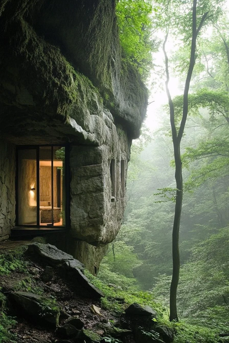 A Cliffside Cave Home for Serious Explorers