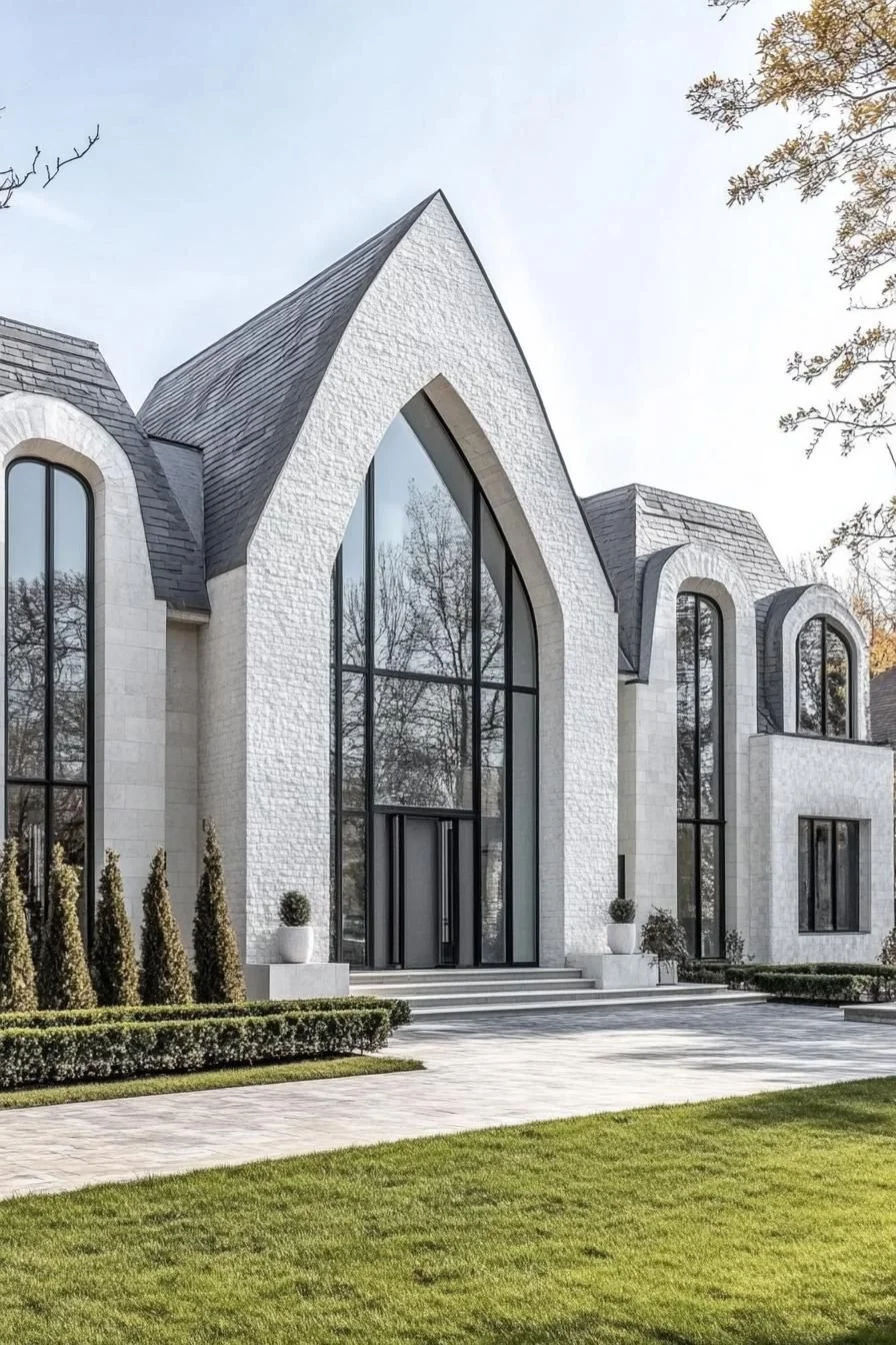 Gothic-Style Home With Glass Accents
