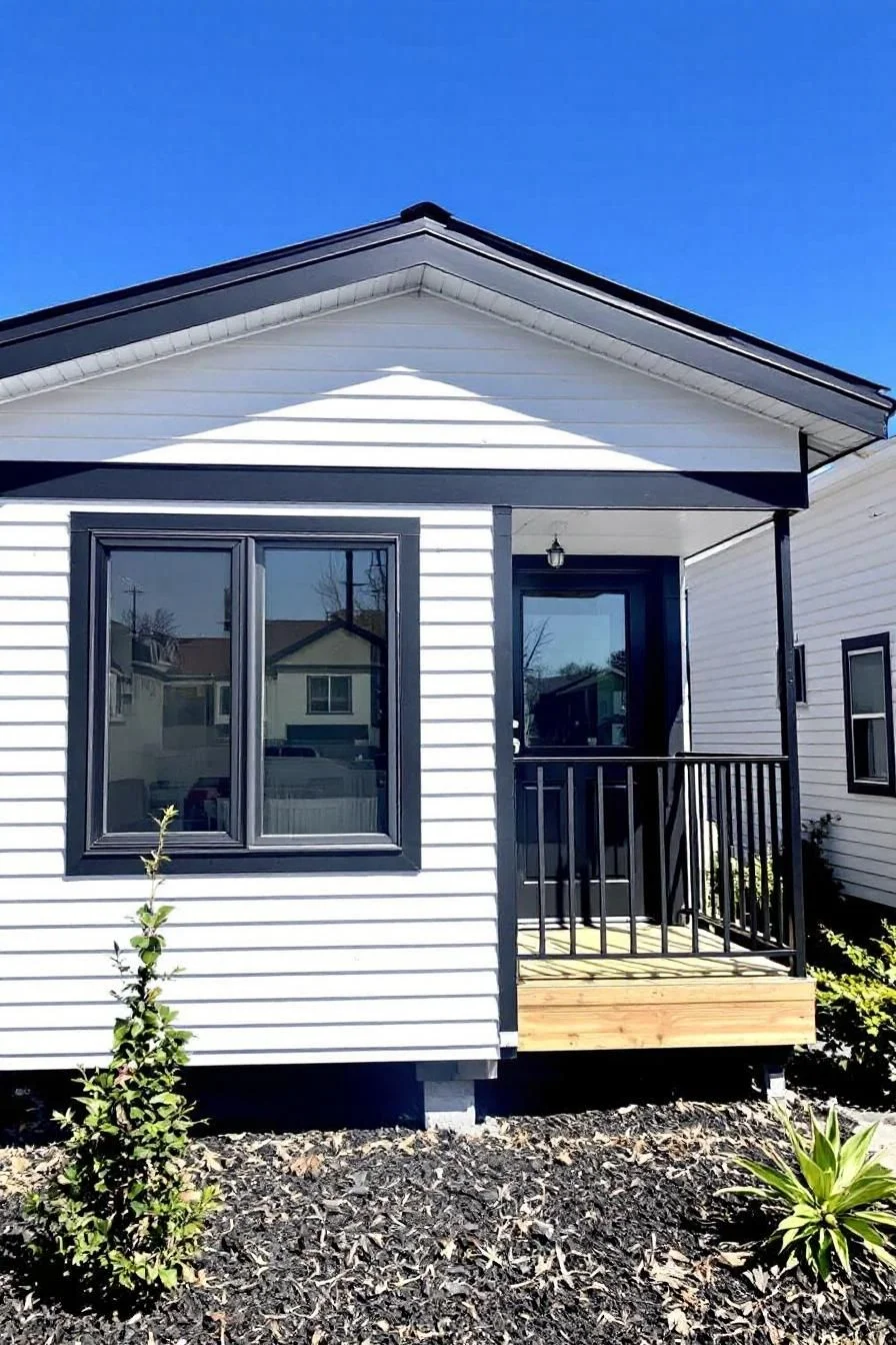 Black and White Porch Cottage