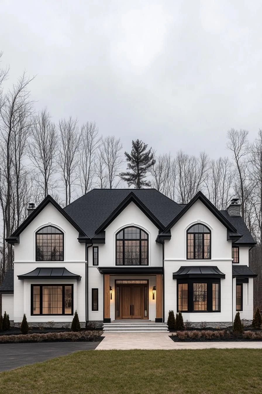 17) Black Trim as the Design Centerpiece