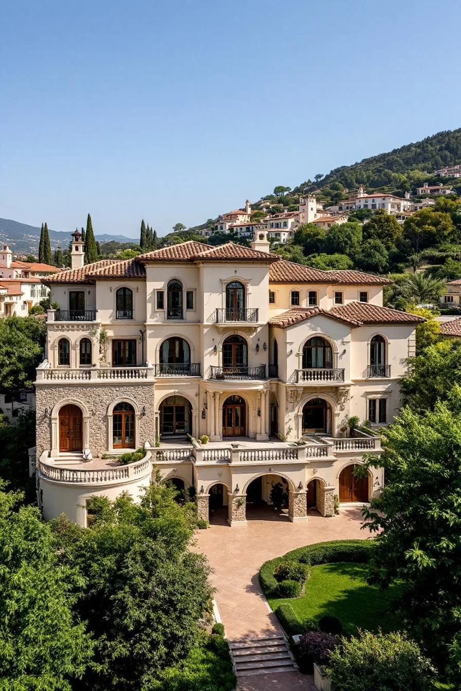 A Stately Villa With Garden Grounds