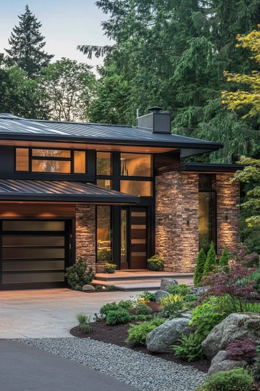 An Elegant Retreat in Stone and Glass