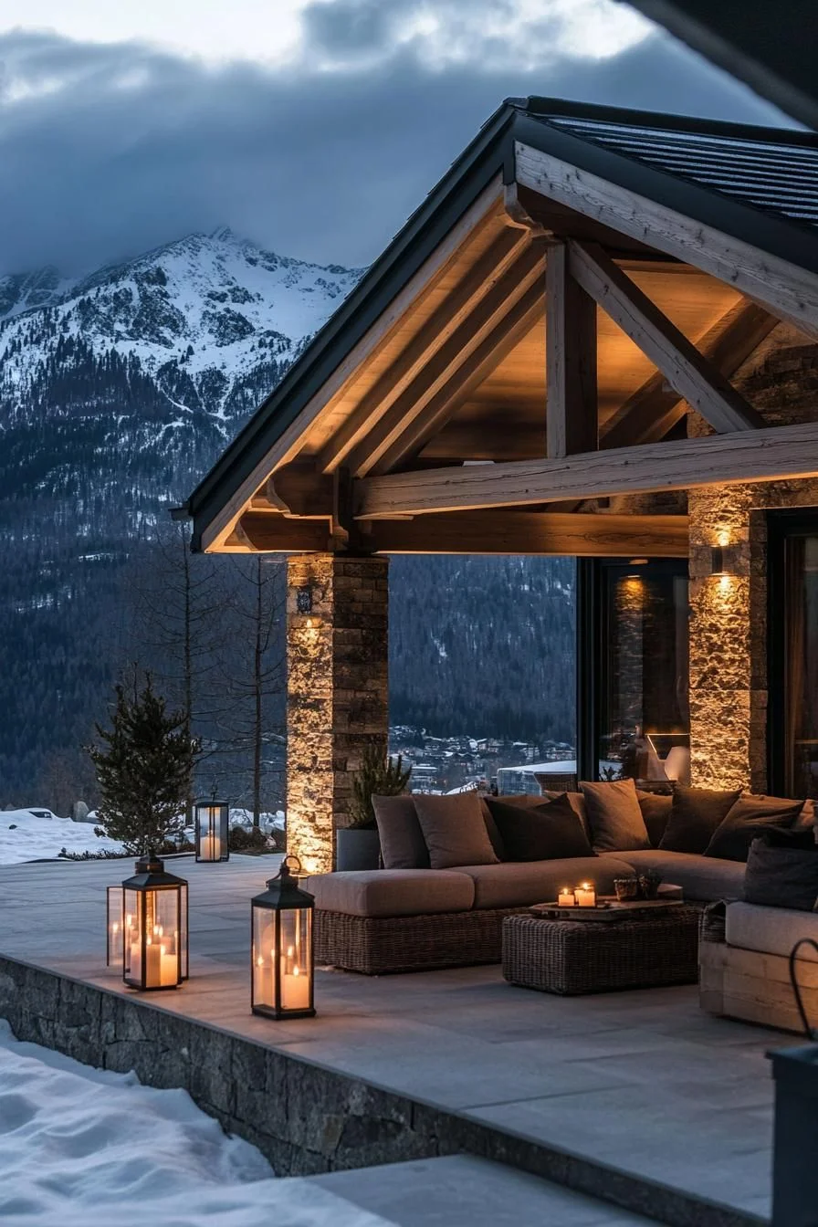 Front Porch Lit With Lantern-Style Fixtures - photo 3