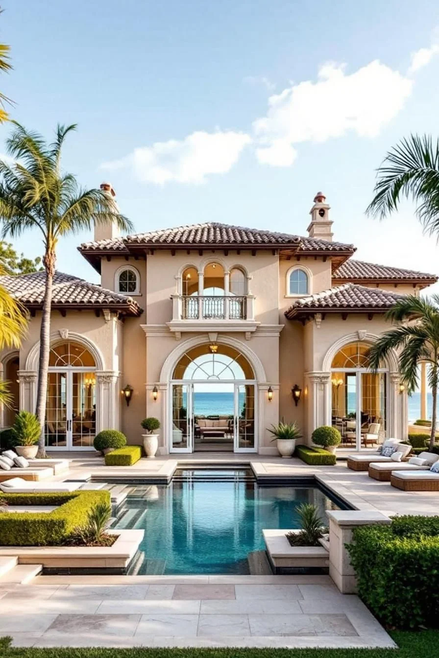 Romanesque Home With Water Views