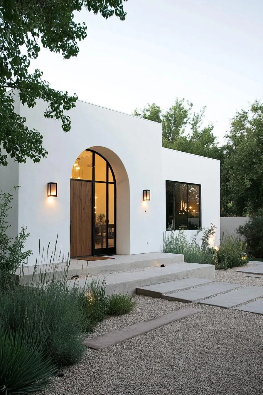 Modern Spanish House With a Sleek White Exterior
