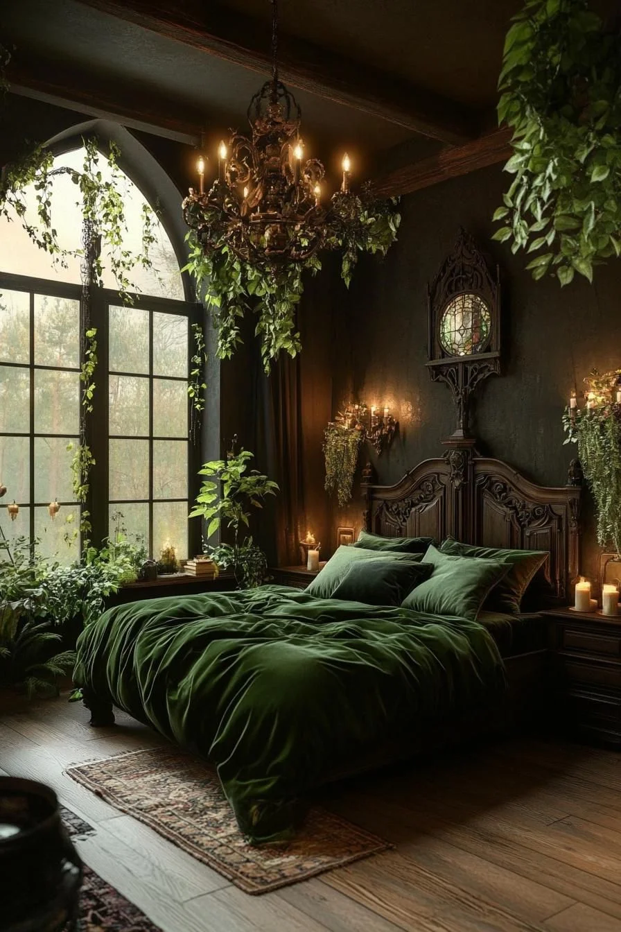 A Leafy Green Enchanted Bedroom