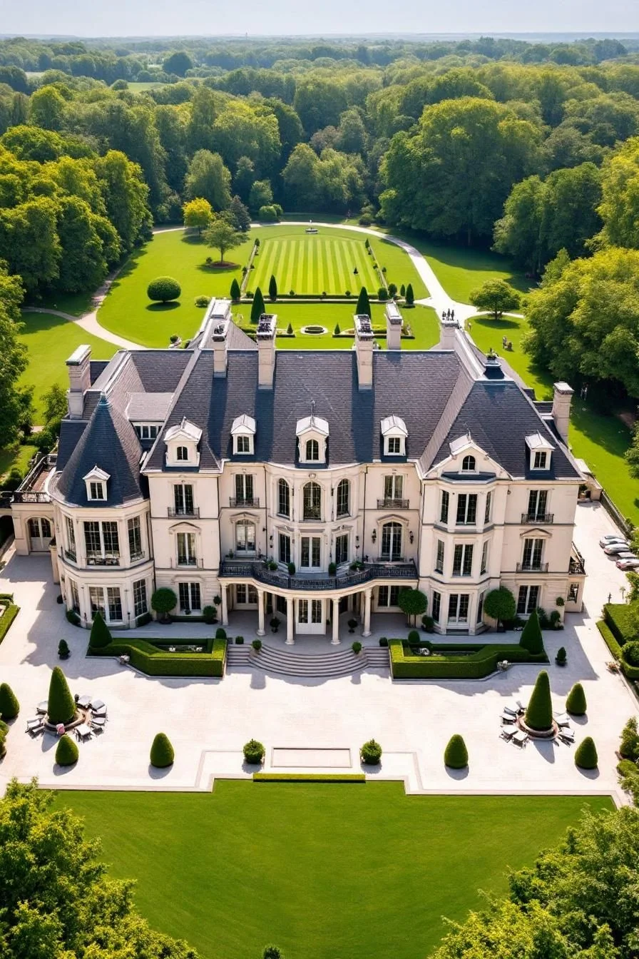 A Striking Mansion on Verdant Grounds