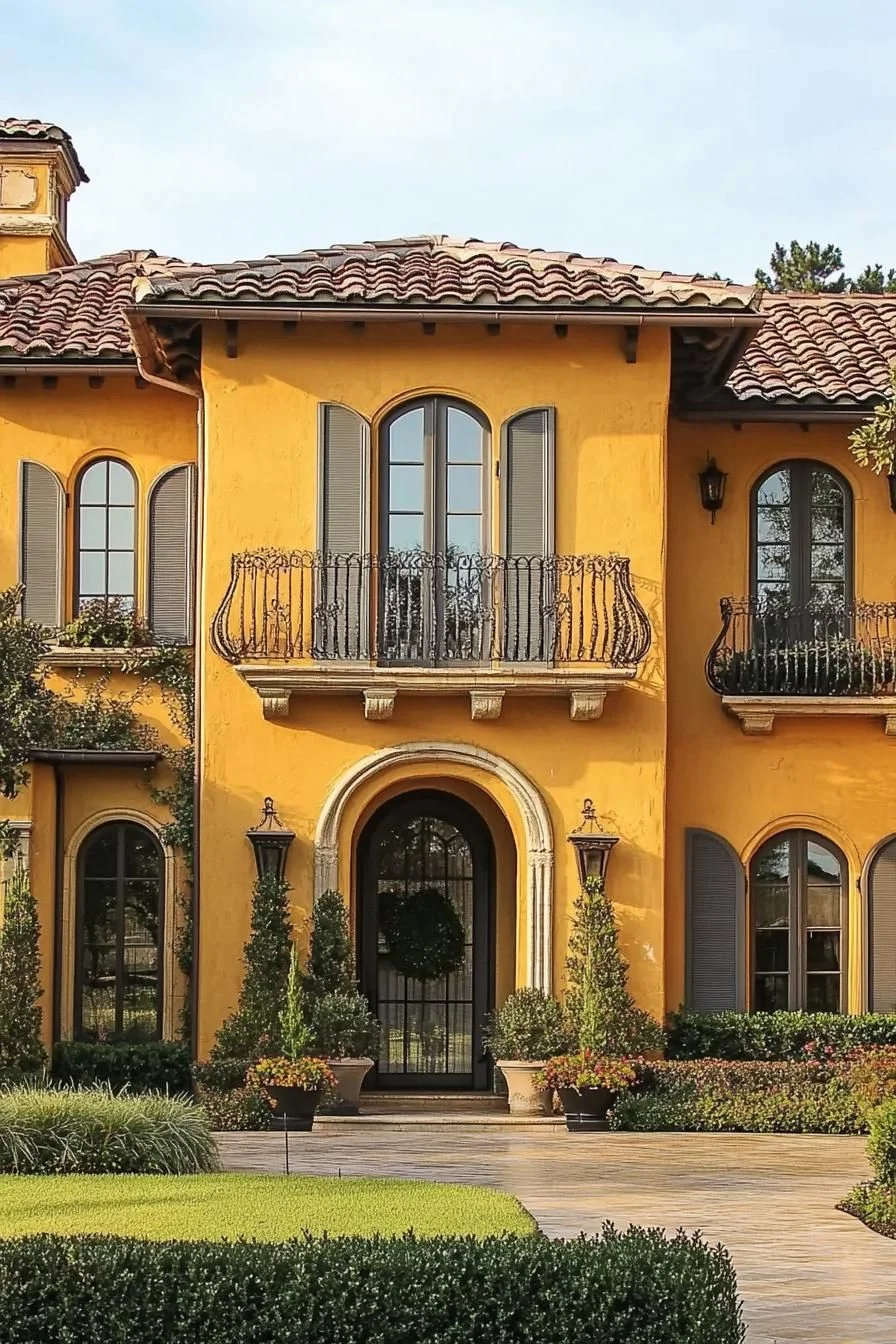 A Bold Lemon-Yellow Villa