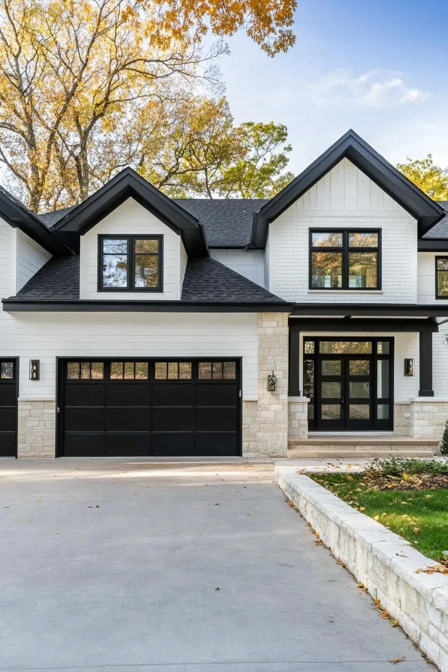 Suburban White House With Chic Style
