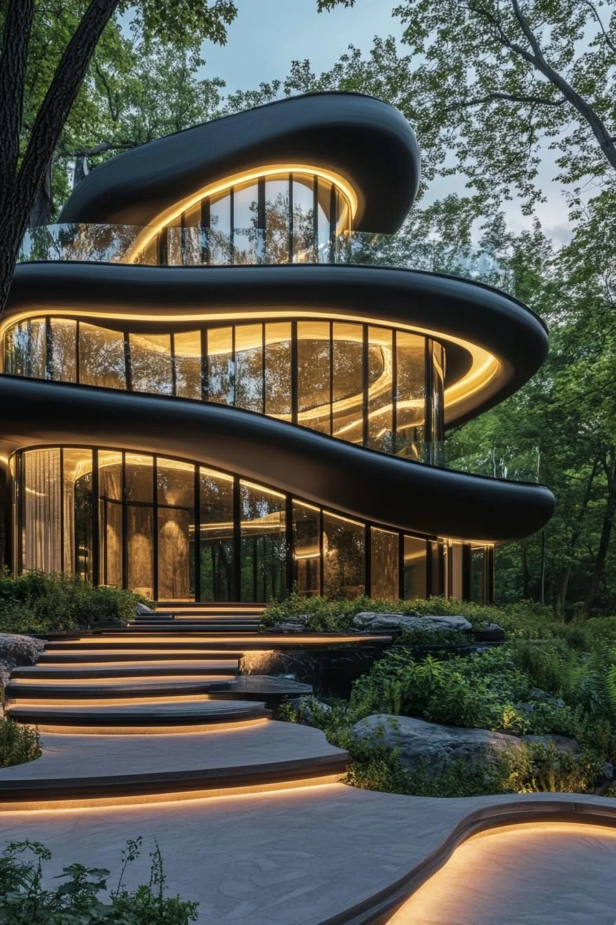 A Futuristic Fantasy Cascading Through the Forest