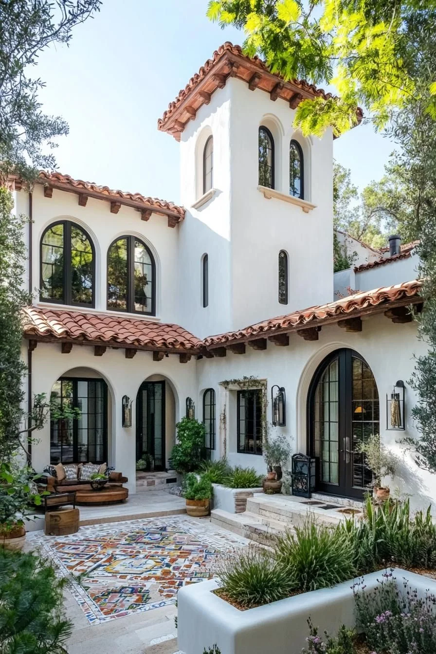 A Terracotta Villa Surrounded by Blooming Gardens
