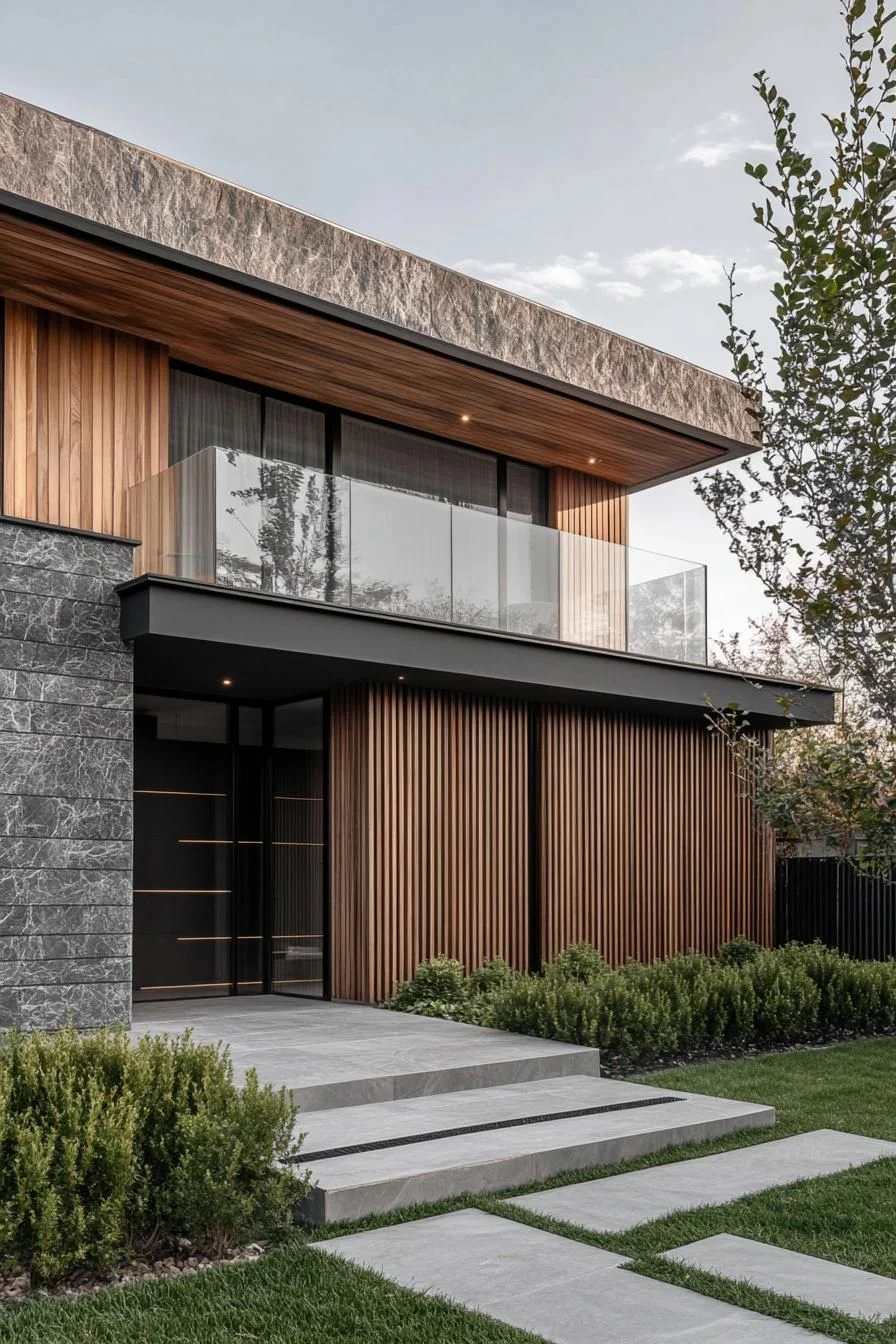 Villa Design Featuring Warm Wood Accents