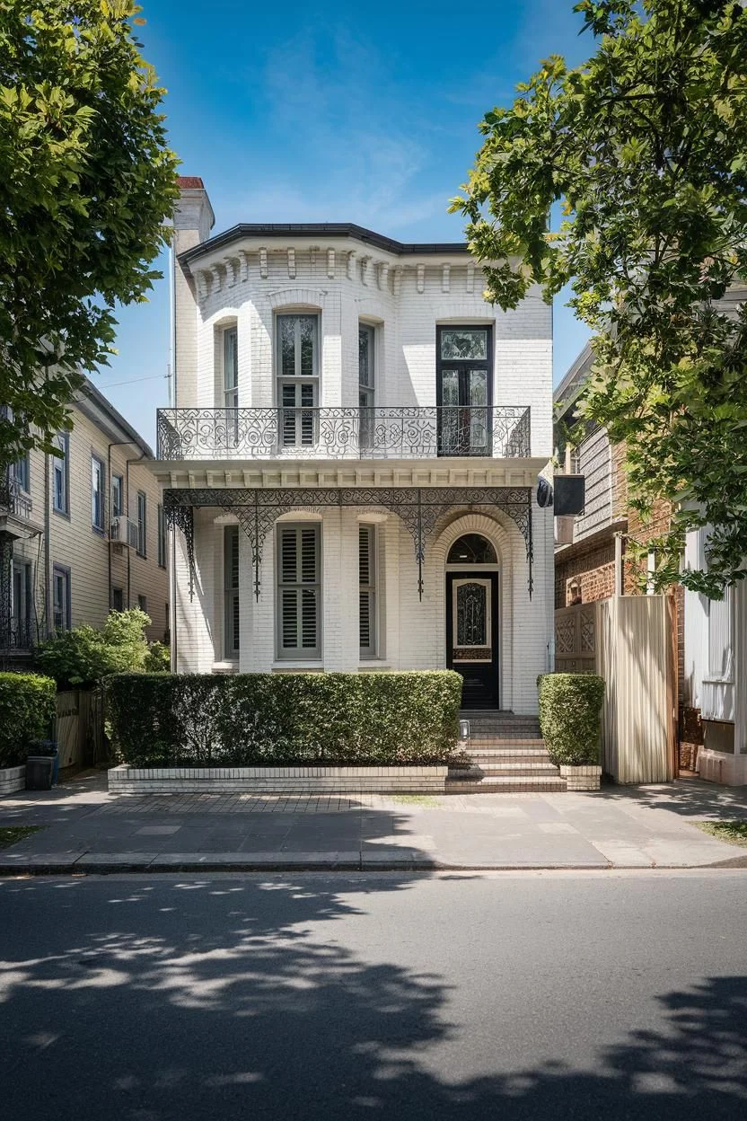 White Brick Charm With a Melbourne Balcony
