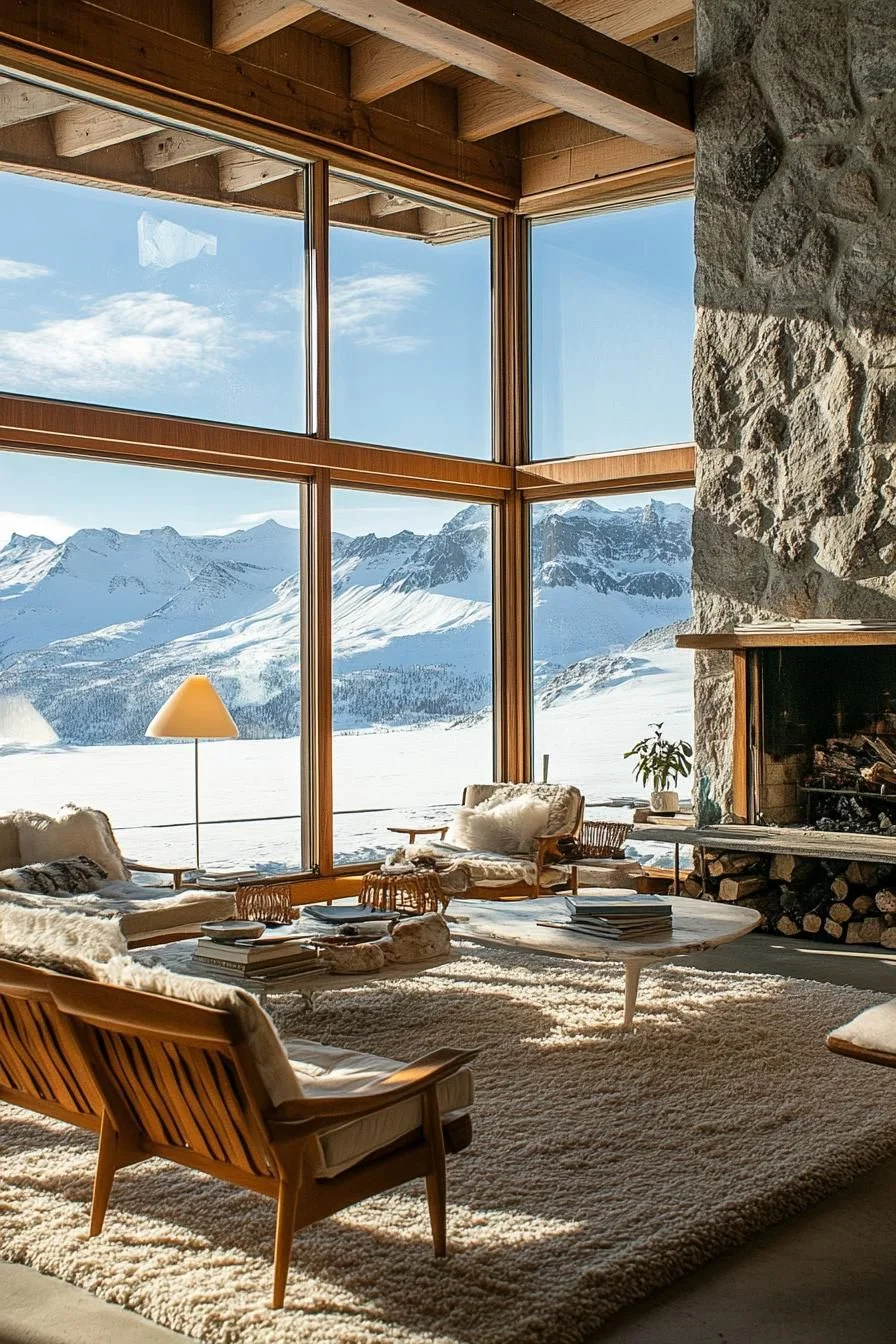 Stone Fireplaces Paired with Minimalist Furniture - photo 2