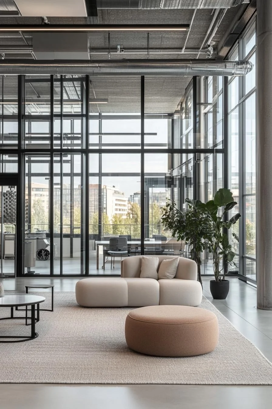 Industrial Flair in a Contemporary Cloud Lounge