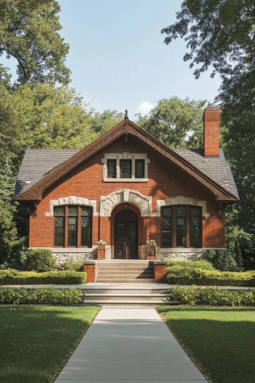 A Brick Home Set Deep in Nature