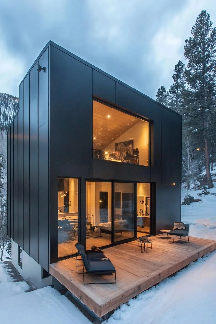 Sleek Black Box Home